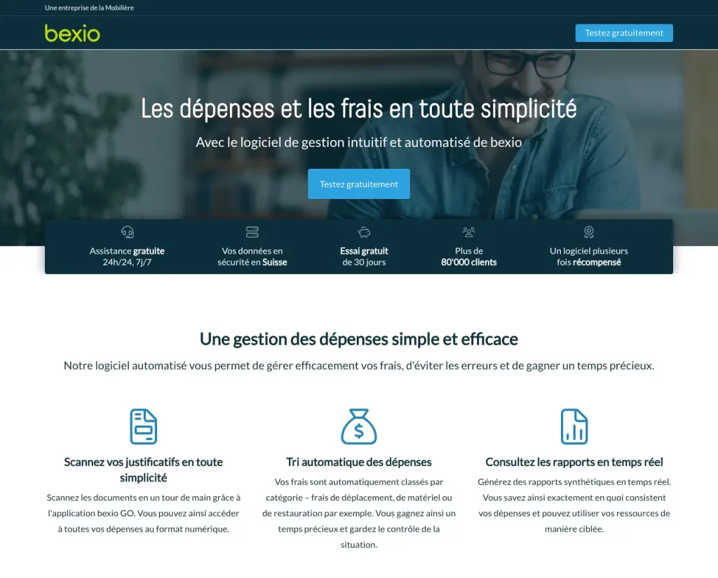 Landing Page de bexio