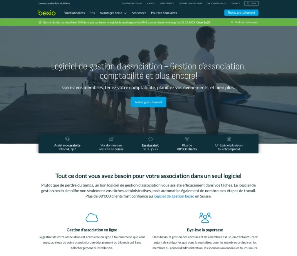 Landing Page de bexio