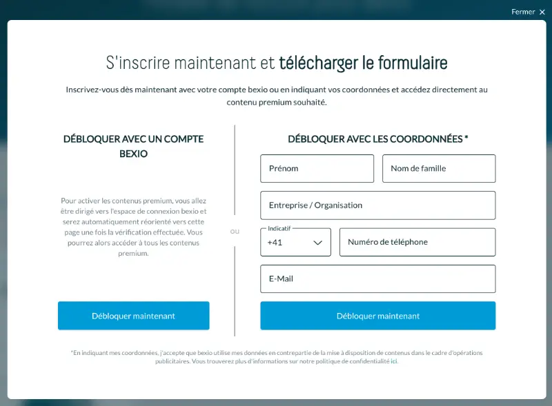 Formulaire de téléchargement